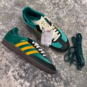 Adidas Samba Green and Yellow sneakers